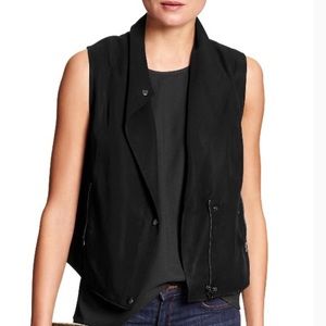 Banana Republic Drapey Black Lyocell Vest